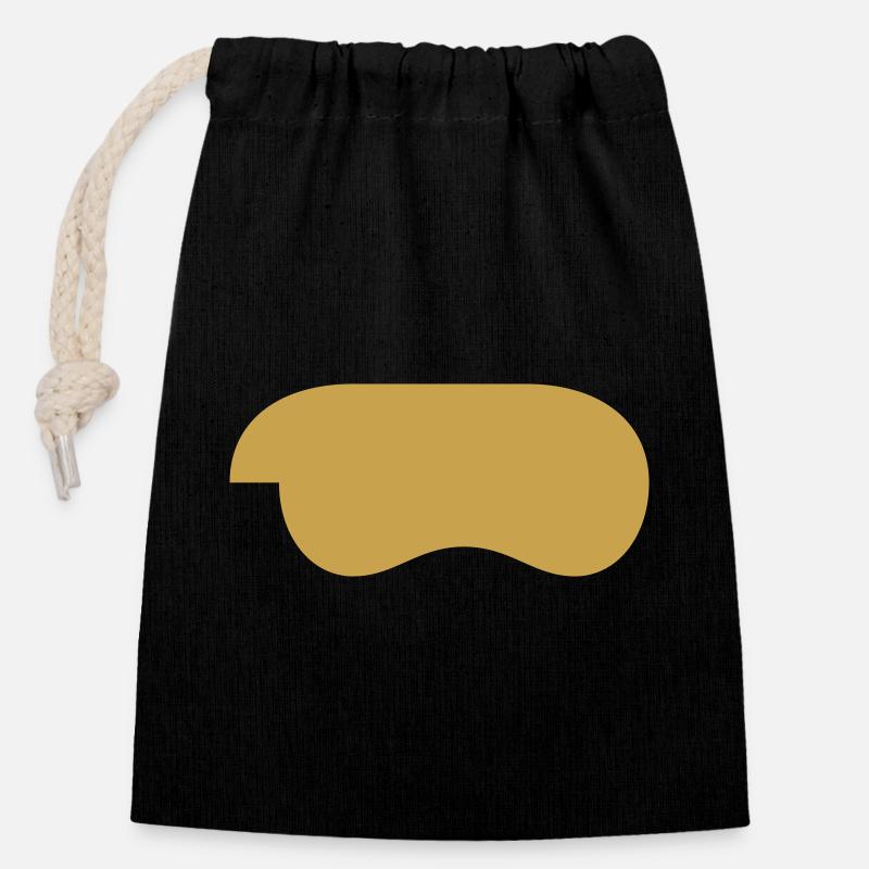 controller-gold - Verschließbarer Geschenkbeutel aus Baumwolle (14x20cm) - Schwarz