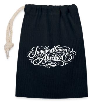 Enterrement de vie de jeune fille Junggesellinnenabschied - Sac cadeau en coton avec cordon (14 x 20 cm) - bleu marine - Devant