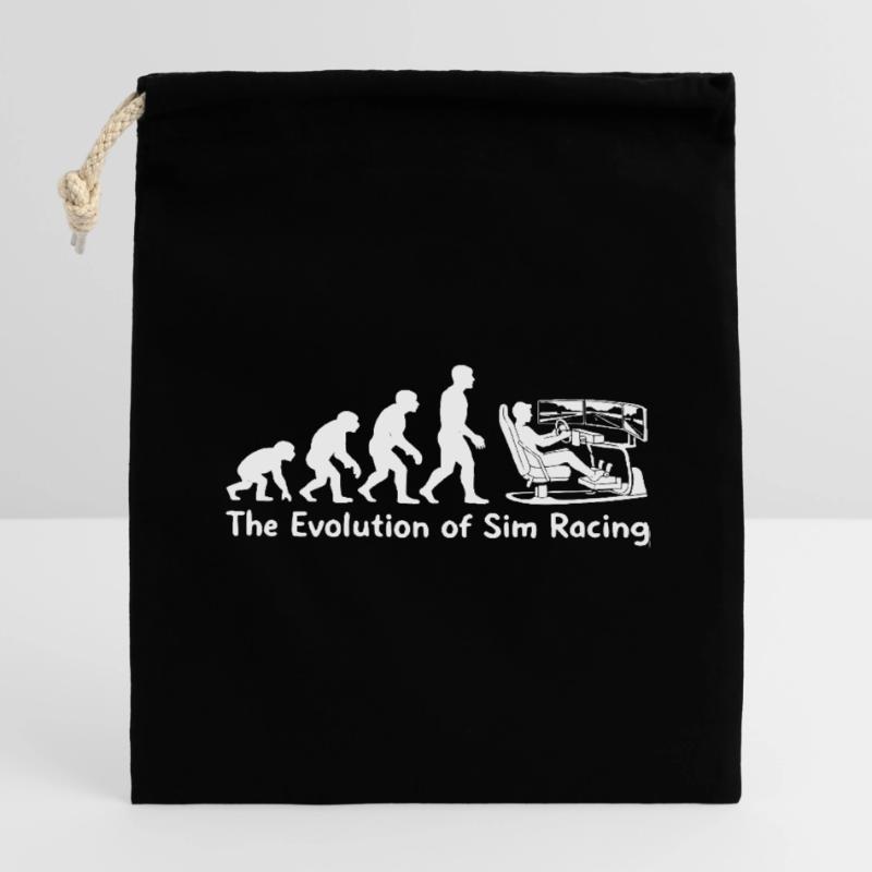 L’évolution du sim racing Sac cadeau en coton avec cordon (14 x 20 cm)