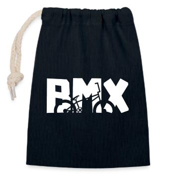 Chemise de pilote BMX – Cool Bike Design - Sac cadeau en coton avec cordon (14 x 20 cm) - bleu marine - Devant