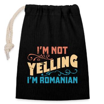 Balkan Rumänien Rumäne Urlaub Reise Volk - Verschließbarer Geschenkbeutel aus Baumwolle (14x20cm) - Schwarz - Vorne
