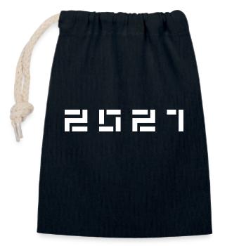 Birth Year Birthday Born In - Made in 2027 - Closable cotton gift bag (14x20cm) - navy - Front