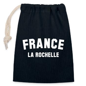 LA ROCHELLE France Frankreich - Closable cotton gift bag (14x20cm) - navy - Front