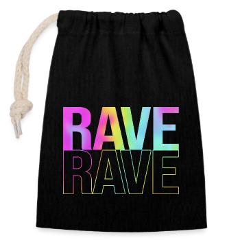 Rave Raver Techno music Techno bass Mixer - Closable cotton gift bag (14x20cm) - black - Front