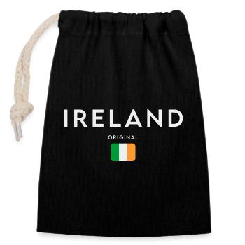 Flagge von Irland, Irish Pride - Verschließbarer Geschenkbeutel aus Baumwolle (14x20cm) - Schwarz - Vorne