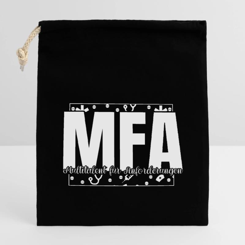 Doctor's assistant multi-talent MFA Closable cotton gift bag (14x20cm)