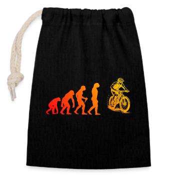 Direkte Mountainbike Aussage - Verschließbarer Geschenkbeutel aus Baumwolle (14x20cm) - Schwarz - Vorne