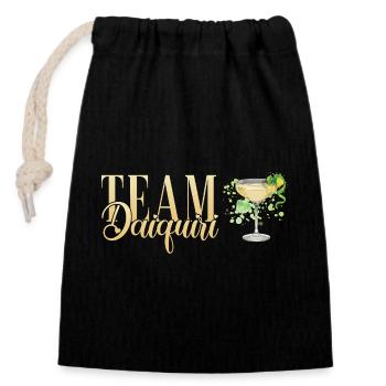 Équipe de cocktails de soirée de jeune fille Daiquiri - Sac cadeau en coton avec cordon (14 x 20 cm) - noir - Devant