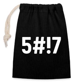 Shit Coded - Closable cotton gift bag (14x20cm) - black - Front