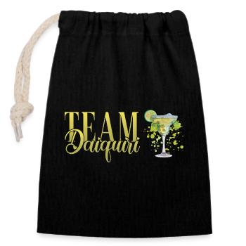 Équipe de cocktails de soirée de jeune fille Daiquiri - Sac cadeau en coton avec cordon (14 x 20 cm) - noir - Devant