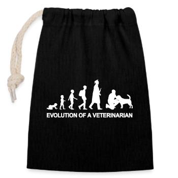 Veterinary Development - Closable cotton gift bag (14x20cm) - black - Front