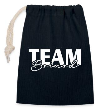 TEAM Briard Wilsigns Dogs IGP Dog Sports - Closable cotton gift bag (14x20cm) - navy - Front