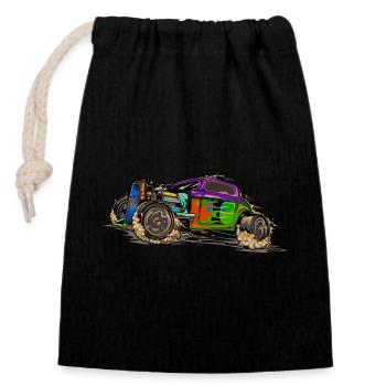 Hotrod Muskelcar Hot Rod Graffiti Design - Verschließbarer Geschenkbeutel aus Baumwolle (14x20cm) - Schwarz - Vorne