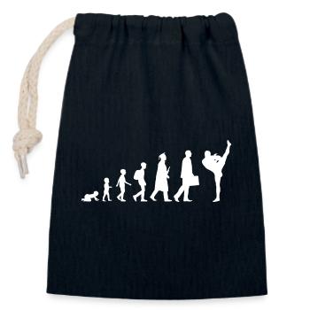 Développement du kickboxing - Sac cadeau en coton avec cordon (14 x 20 cm) - bleu marine - Devant