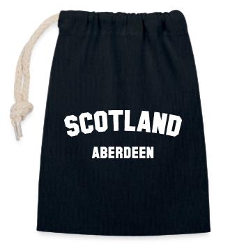 ÉCOSSE ABERDEEN - Sac cadeau en coton avec cordon (14 x 20 cm) - bleu marine - Devant