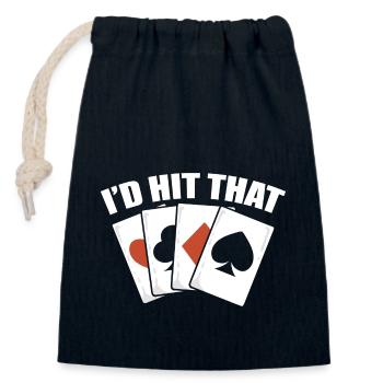 Blackjack Black Jack - Verschließbarer Geschenkbeutel aus Baumwolle (14x20cm) - Navy - Vorne