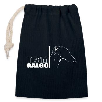 ÉQUIPE Galgo Chien Chien Galgo Español Wilsigns - Sac cadeau en coton avec cordon (14 x 20 cm) - bleu marine - Devant
