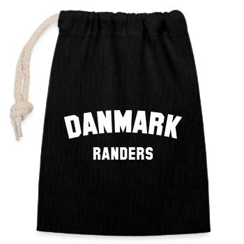 RANDERS Denmark Dänemark - Verschließbarer Geschenkbeutel aus Baumwolle (14x20cm) - Schwarz - Vorne