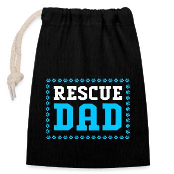 Dog Rescue Animal Rights Animal Rescue Animal Shelter - Closable cotton gift bag (14x20cm) - black - Front