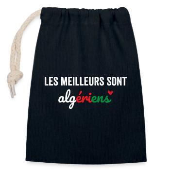 The best are Algerians - Closable cotton gift bag (14x20cm) - navy - Front