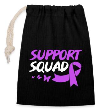 Autoimmune disease - Closable cotton gift bag (14x20cm) - black - Front