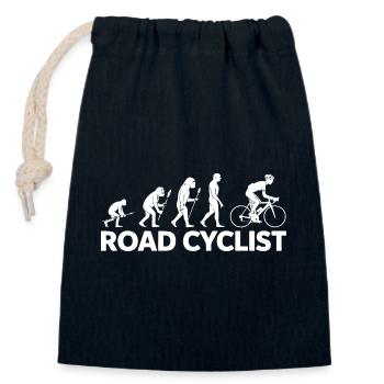 Road Cyclist - Evolution mit Humor - Verschließbarer Geschenkbeutel aus Baumwolle (14x20cm) - Navy - Vorne