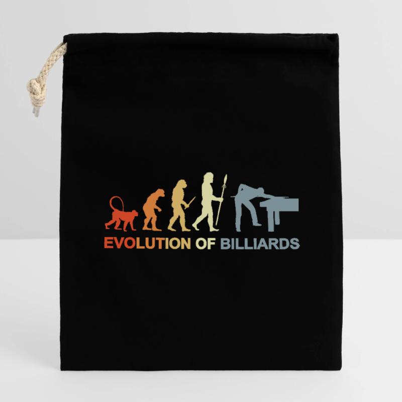 Billard Evolution Sac cadeau en coton avec cordon (14 x 20 cm)