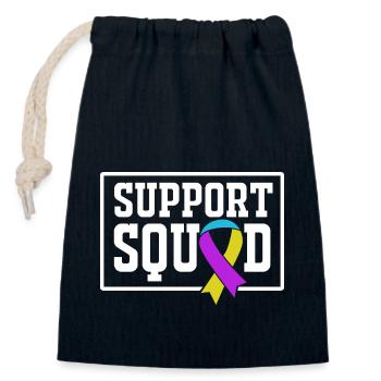 Bladder Cancer Cancer Bladder - Closable cotton gift bag (14x20cm) - navy - Front