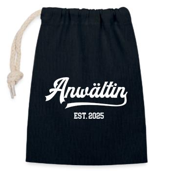 Anwältin 2025 Juristin Anwaeltin Anwältinnen Jura - Verschließbarer Geschenkbeutel aus Baumwolle (14x20cm) - Navy - Vorne