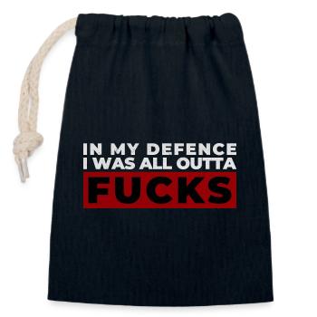 Bold Expressive Protest Design - Closable cotton gift bag (14x20cm) - navy - Front