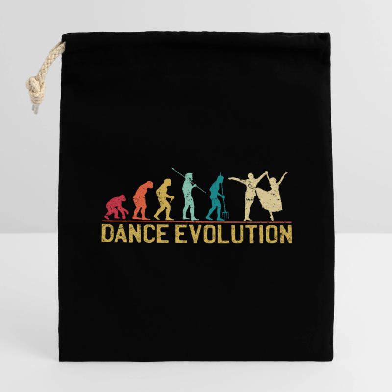 Dance Evolution Silhouette Design Closable cotton gift bag (14x20cm)