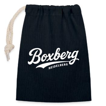 Boxberg Schriftzug Design - Verschließbarer Geschenkbeutel aus Baumwolle (14x20cm) - Navy - Vorne