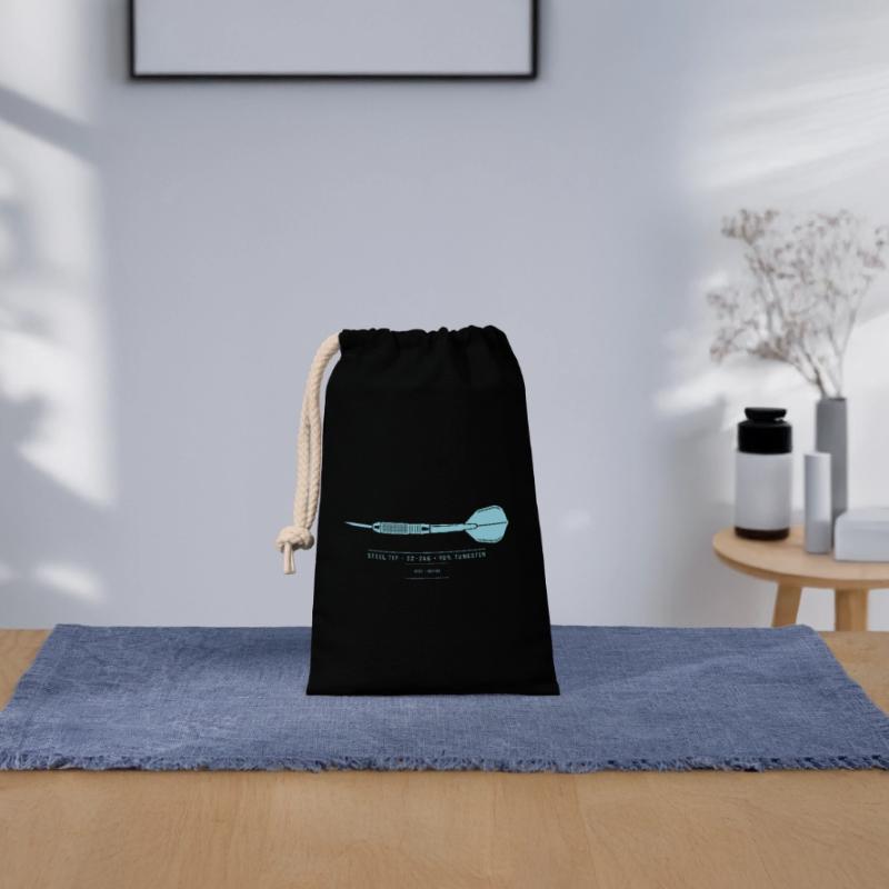 Plan technique d’illustration de fléchettes Fléchette Sac cadeau en coton avec cordon (14 x 20 cm)