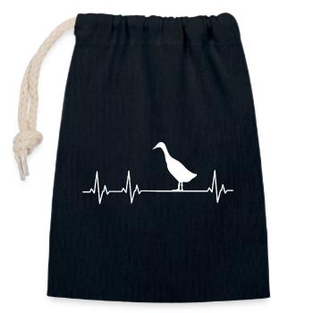 Laufente - Laufentenzüchter - Indische Laufente - Verschließbarer Geschenkbeutel aus Baumwolle (14x20cm) - Navy - Vorne