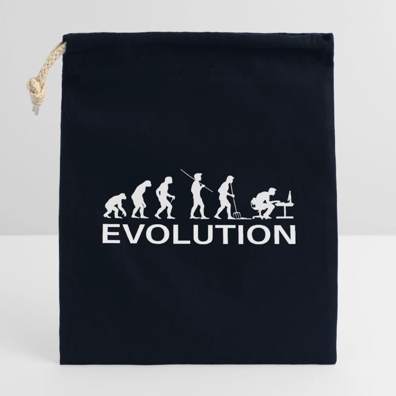 Programmierer Evolution Informatiker Entwickler Verschließbarer Geschenkbeutel aus Baumwolle (14x20cm)
