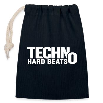techno hard beats ravenation partypeople abfeiern - Verschließbarer Geschenkbeutel aus Baumwolle (14x20cm) - Navy - Vorne