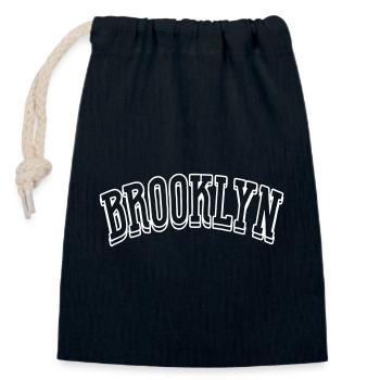 Chemise Brooklyn - Sac cadeau en coton avec cordon (14 x 20 cm) - bleu marine - Devant