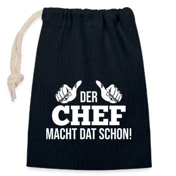 Arbeit Kollegen Büro Teamleiter Führungskraft Chef - Verschließbarer Geschenkbeutel aus Baumwolle (14x20cm) - Navy - Vorne