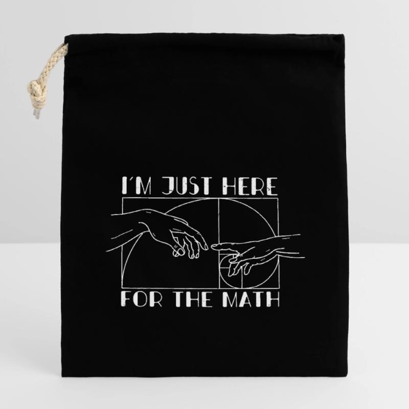 Fibonacci Numbers Geometry Math Teacher Closable cotton gift bag (14x20cm)
