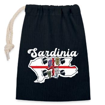 Sarden Sardegna Mittelmeer Sardinien Italien - Verschließbarer Geschenkbeutel aus Baumwolle (14x20cm) - Navy - Vorne