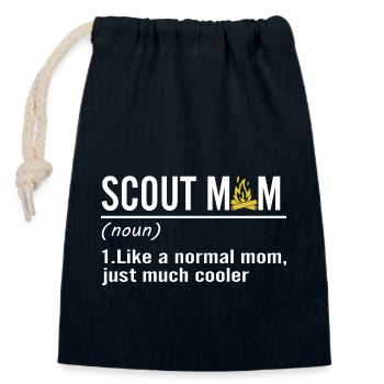 Scouting Lustige Pfadfindermutter Definition - Verschließbarer Geschenkbeutel aus Baumwolle (14x20cm) - Navy - Vorne