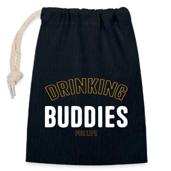 Drinking Buddies for Life Funny Matching Group - Verschließbarer Geschenkbeutel aus Baumwolle (14x20cm) - Navy - Vorne