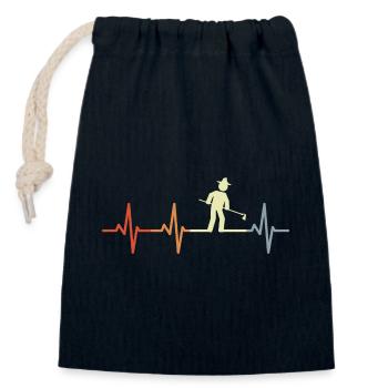Agriculture Heart palpitations - Closable cotton gift bag (14x20cm) - navy - Front