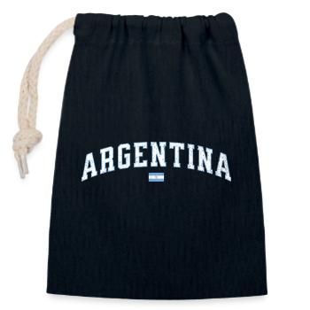 Argentine, Argentine, J’aime l’Argentine - Sac cadeau en coton avec cordon (14 x 20 cm) - bleu marine - Devant