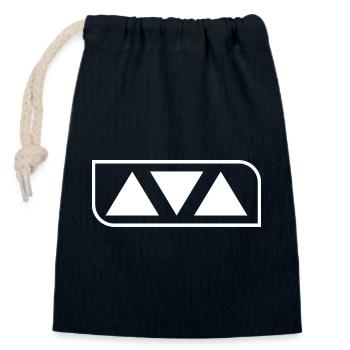 Island Collection - Closable cotton gift bag (14x20cm) - navy - Front