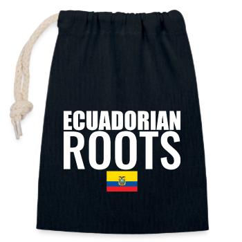 Ecuadorian Roots Ecuador Ecuadorianisch Flagge - Verschließbarer Geschenkbeutel aus Baumwolle (14x20cm) - Navy - Vorne