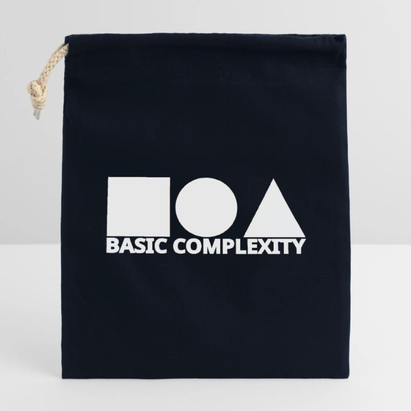 Basic complexity Closable cotton gift bag (14x20cm)