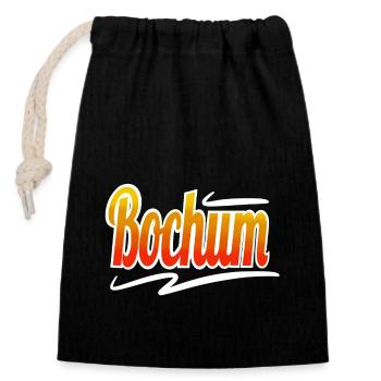 Bochum - Verschließbarer Geschenkbeutel aus Baumwolle (14x20cm) - Schwarz - Vorne