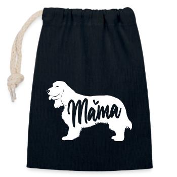 Cocker Spaniel - Sac cadeau en coton avec cordon (14 x 20 cm) - bleu marine - Devant
