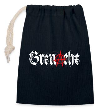 grenache_anarchie - Verschließbarer Geschenkbeutel aus Baumwolle (14x20cm) - Navy - Vorne